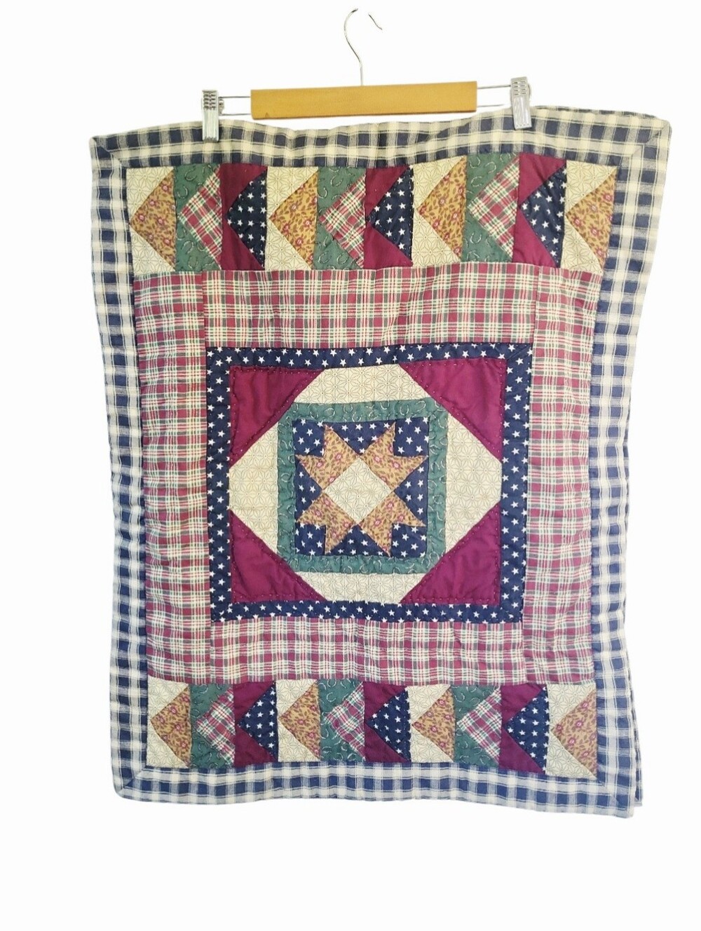 Vintage Patchwork Countrycore Quilted Pillowshams 24 x 30 Set Of 2